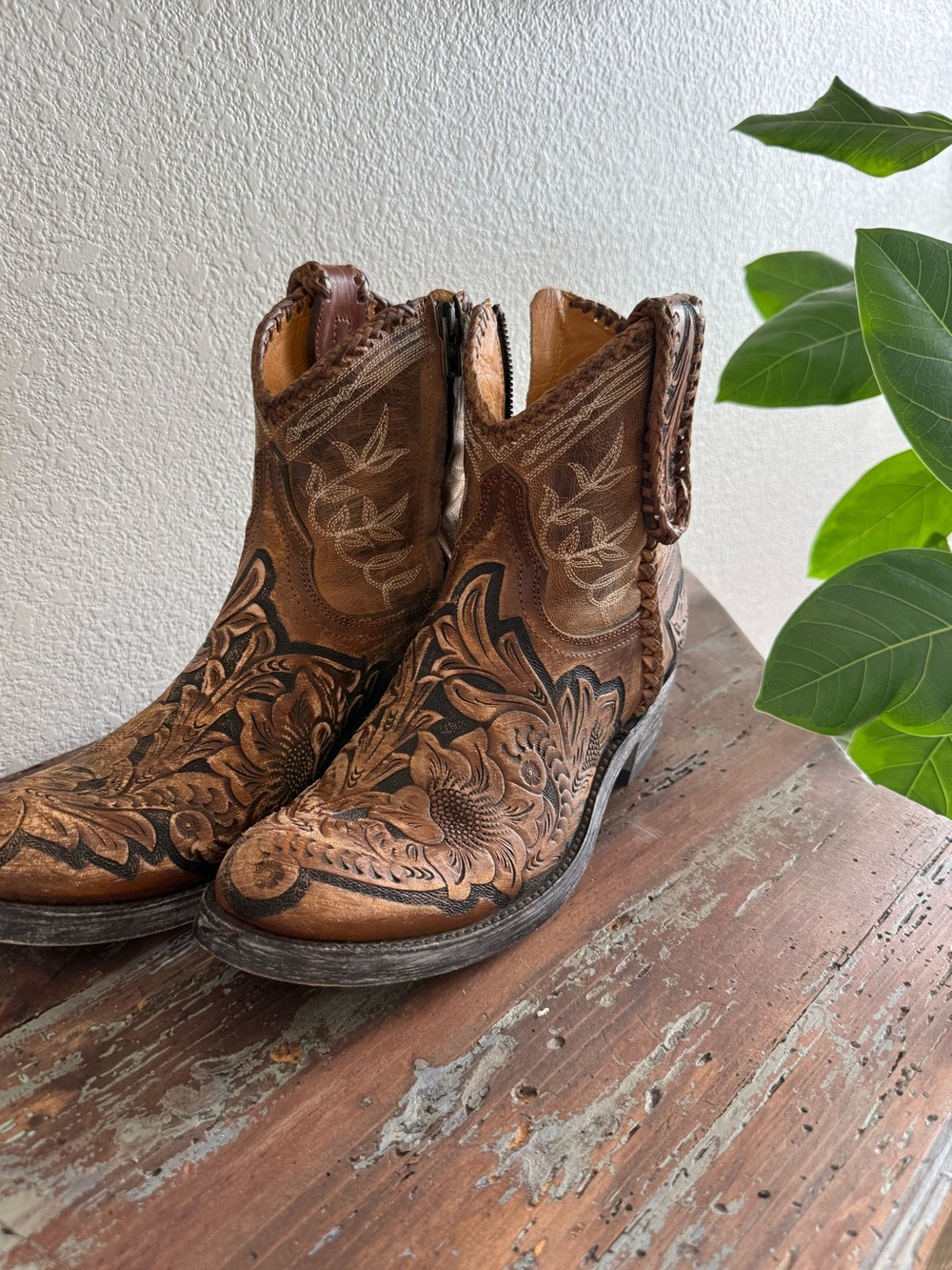 Old Gringo Polochale 7” Hand Tooled Western Boots | Size 9 - Picture 4 of 11